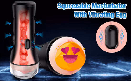 Vibração de sucção masculina quente com copo de masturbação de vibração de masturbador de voz